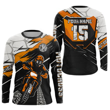 Load image into Gallery viewer, Orange Motocross Jersey Custom Dirt Bike Shirts for Men Kid Women Motorcycle Shirt XM488