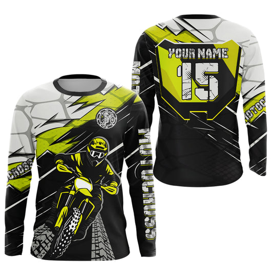 Yellow Motocross Jersey Custom Dirt Bike Shirts for Men Kid Women Motorcycle Shirt XM488