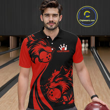 Load image into Gallery viewer, Red Wolf Bowling Shirts for Team Men Women Custom Wolf Bowling Jerseys for Couples MBL197