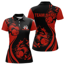 Load image into Gallery viewer, Red Wolf Bowling Shirts for Team Men Women Custom Wolf Bowling Jerseys for Couples MBL197