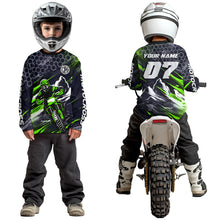 Load image into Gallery viewer, Green Motocross Racing Jersey for Kids Women Men Dirt Bike Shirts Motorcycle Riding Shirt XM493