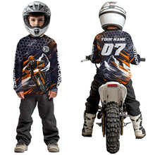 Load image into Gallery viewer, Orange Motocross Racing Jersey for Kids Women Men Dirt Bike Shirts Motorcycle Riding Shirt XM493