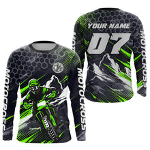 Load image into Gallery viewer, Green Motocross Racing Jersey for Kids Women Men Dirt Bike Shirts Motorcycle Riding Shirt XM493