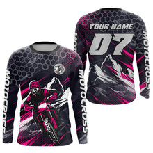 Load image into Gallery viewer, Pink Motocross Racing Jersey for Kids Women Men Dirt Bike Shirts Motorcycle Riding Shirt XM493