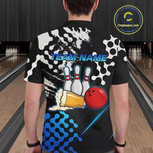 Load image into Gallery viewer, Blue Beer Bowling Shirts for Team Women Men Beer Bowling Polo&amp;1/4 Zip Bowl League MBL255