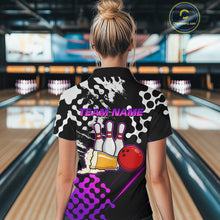 Load image into Gallery viewer, Purple Beer Bowling Shirts for Team Women Men Beer Bowling Polo&amp;1/4 Zip Bowl League MBL255