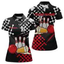 Load image into Gallery viewer, Red Beer Bowling Shirts for Team Women Men Beer Bowling Polo&amp;1/4 Zip Bowl League MBL255