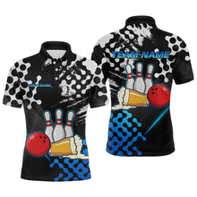 Load image into Gallery viewer, Blue Beer Bowling Shirts for Team Women Men Beer Bowling Polo&amp;1/4 Zip Bowl League MBL255