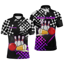 Load image into Gallery viewer, Purple Beer Bowling Shirts for Team Women Men Beer Bowling Polo&amp;1/4 Zip Bowl League MBL255