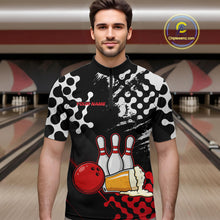 Load image into Gallery viewer, Red Beer Bowling Shirts for Team Women Men Beer Bowling Polo&amp;1/4 Zip Bowl League MBL255