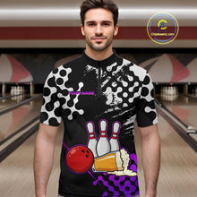 Load image into Gallery viewer, Purple Beer Bowling Shirts for Team Women Men Beer Bowling Polo&amp;1/4 Zip Bowl League MBL255