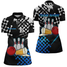 Load image into Gallery viewer, Blue Beer Bowling Shirts for Team Women Men Beer Bowling Polo&amp;1/4 Zip Bowl League MBL255