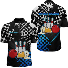 Load image into Gallery viewer, Blue Beer Bowling Shirts for Team Women Men Beer Bowling Polo&amp;1/4 Zip Bowl League MBL255