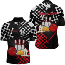 Load image into Gallery viewer, Red Beer Bowling Shirts for Team Women Men Beer Bowling Polo&amp;1/4 Zip Bowl League MBL255