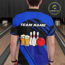 Load image into Gallery viewer, Funny Beer Bowling Shirts Blue Bowling Jersey for Team Women Men Bowl League MBL261