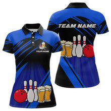 Load image into Gallery viewer, Funny Beer Bowling Shirts Blue Bowling Jersey for Team Women Men Bowl League MBL261