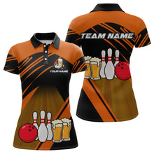 Load image into Gallery viewer, Funny Beer Bowling Shirts Orange Bowling Jersey for Team Women Men Bowl League MBL261