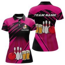 Load image into Gallery viewer, Funny Beer Bowling Shirts Pink Bowling Jersey for Team Women Men Bowl League MBL261