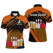 Load image into Gallery viewer, Funny Beer Bowling Shirts Orange Bowling Jersey for Team Women Men Bowl League MBL261