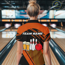 Load image into Gallery viewer, Funny Beer Bowling Shirts Orange Bowling Jersey for Team Women Men Bowl League MBL261