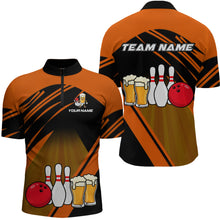 Load image into Gallery viewer, Funny Beer Bowling Shirts Orange Bowling Jersey for Team Women Men Bowl League MBL261