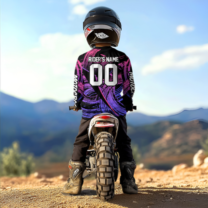 Purple Motocross Racing Jersey Custom Dirtbike Shirts Men Kid Women Offroad Shirt XM396