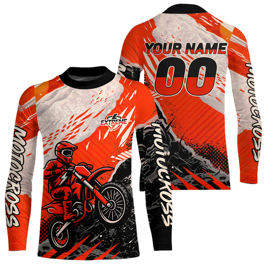 Red Motocross Jersey Custom Dirt Bike Shirts Men Kid Women Racing Off road Jersey XM416