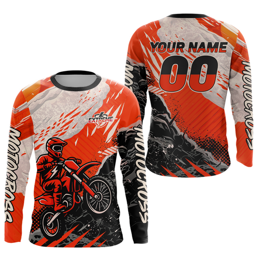 Red Motocross Jersey Custom Dirt Bike Shirts Men Kid Women Racing Off road Jersey XM416