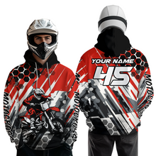 Load image into Gallery viewer, Custom Motocross Hoodie for Men Women Dirt Bike Racing Hoodie Custom Riding Shirt MH423
