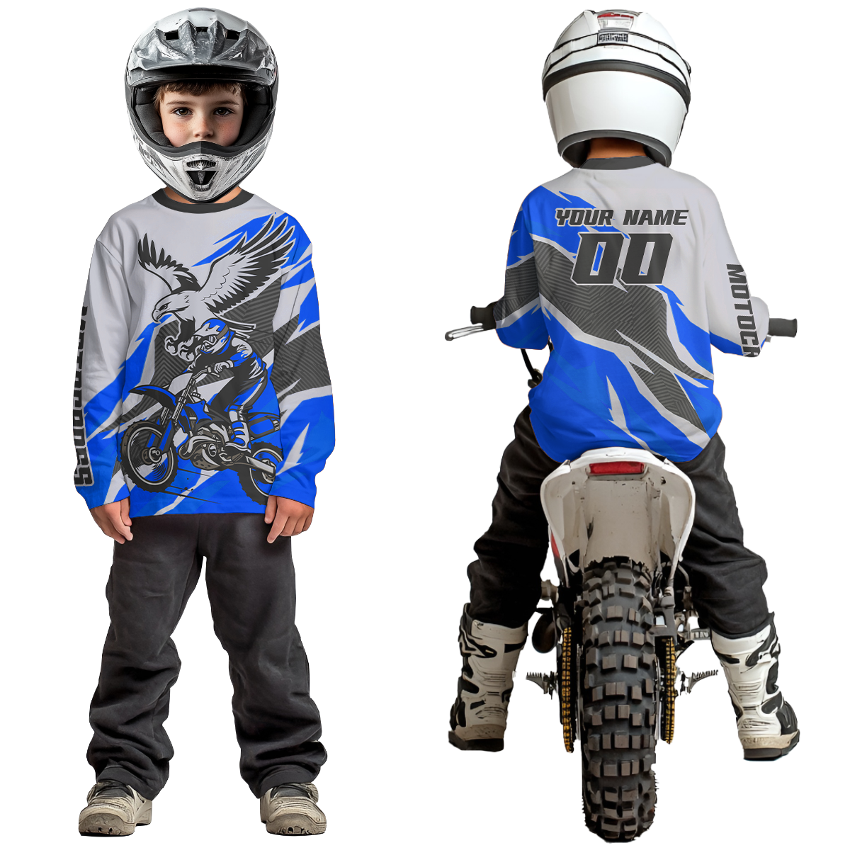 Blue Eagle Custom Motocross Jersey Men Women Kid Dirt Bike Shirts Motorcycle Shirt XM435