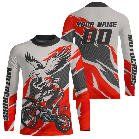 Red Eagle Custom Motocross Jersey Men Women Kid Dirt Bike Shirts Motorcycle Shirt XM435