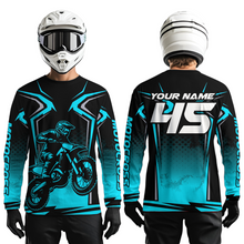 Load image into Gallery viewer, Custom Turqoise Motocross Racing Jersey Men Women Kid Dirt Bike Shirts Motorcycle Shirt XM442