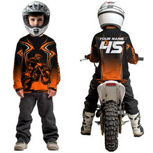 Load image into Gallery viewer, Custom Orange Motocross Racing Jersey Men Women Kid Dirt Bike Shirts Motorcycle Shirt XM442