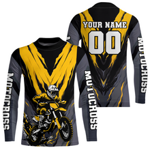 Load image into Gallery viewer, Custom Yellow Motocross Racing Jersey for Men Women Kid Dirt Bike Shirts Riding Shirt XM443