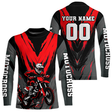 Load image into Gallery viewer, Custom Red Motocross Racing Jersey for Men Women Kid Dirt Bike Shirts Riding Shirt XM443