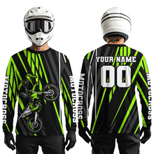 Load image into Gallery viewer, Green Custom Motocross Jersey for Men Women Kid Dirt Bike Shirts Moto Racing Shirt XM461