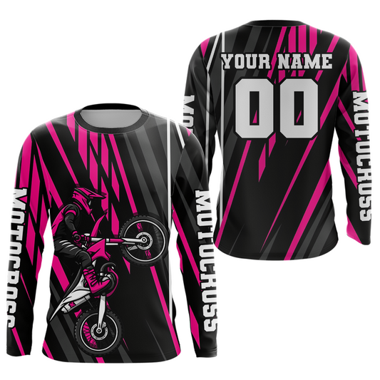 Pink Custom Motocross Jersey for Men Women Kid Dirt Bike Shirts Moto Racing Shirt XM461
