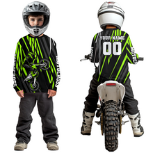 Load image into Gallery viewer, Green Custom Motocross Jersey for Men Women Kid Dirt Bike Shirts Moto Racing Shirt XM461