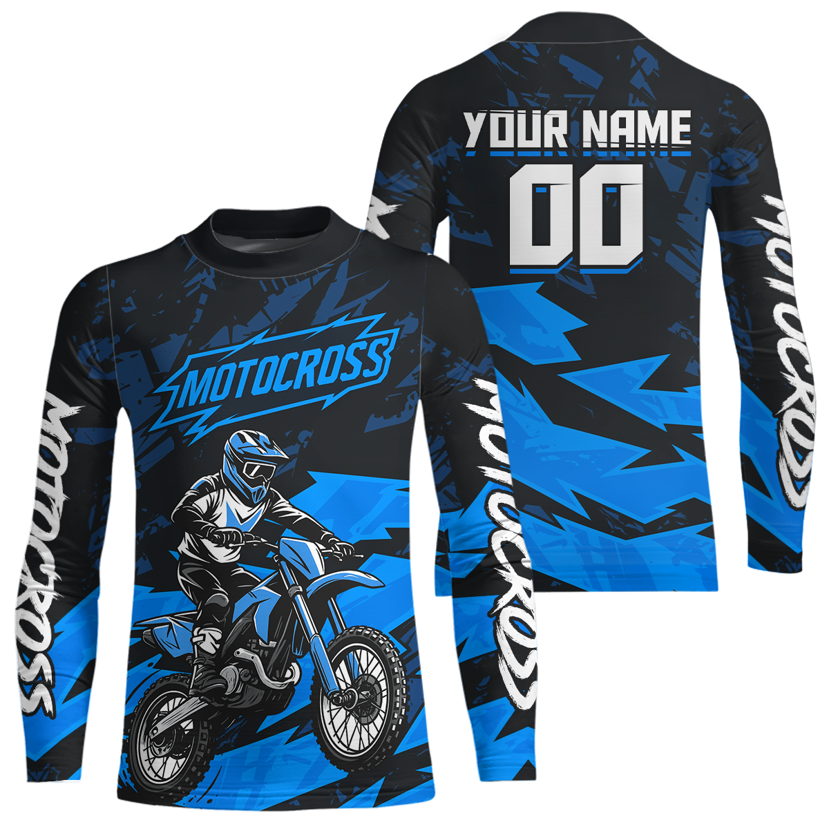 Blue Custom Motocross Racing Jersey Men Women Kid Dirt Bike Shirts Off road Shirt XM468
