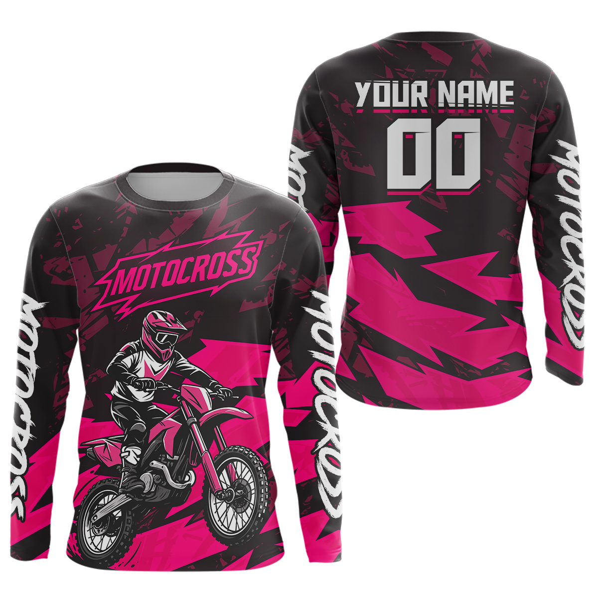 Pink Custom Motocross Racing Jersey Men Women Kid Dirt Bike Shirts Off road Shirt XM468