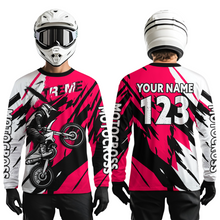 Load image into Gallery viewer, Custom Pink Motocross Racing Jersey Custom Women Kid Men Dirt Bike Off road Shirt XM472