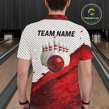 Load image into Gallery viewer, Red Bowling Shirts for Women Men Custom Bowling Jerseys Polo $ 1/4 Zip for Team MBL219