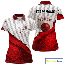 Load image into Gallery viewer, Red Bowling Shirts for Women Men Custom Bowling Jerseys Polo $ 1/4 Zip for Team MBL219