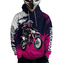 Load image into Gallery viewer, Pink Motocross Hoodie Custom for Women Men Adult Dirt Bike Racing Hoodie Shirt MH477