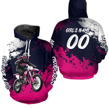 Load image into Gallery viewer, Pink Motocross Hoodie Custom for Women Men Adult Dirt Bike Racing Hoodie Shirt MH477