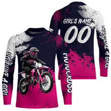 Load image into Gallery viewer, Custom Pink Motocross Racing Jersey for Women Kid Men Dirt Bike Shirts Off road Shirt XM477