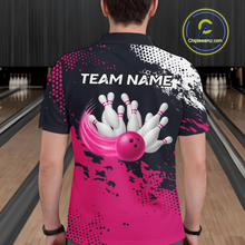 Load image into Gallery viewer, Pink Custom Bowling Shirts for Women Men Bowling Jersey Polo&amp;1/4 Zip Shirt for Team MBL224