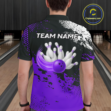 Load image into Gallery viewer, Purple Custom Bowling Shirts for Women Men Bowling Jersey Polo&amp;1/4 Zip Shirt for Team MBL224