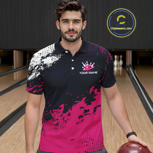 Load image into Gallery viewer, Pink Custom Bowling Shirts for Women Men Bowling Jersey Polo&amp;1/4 Zip Shirt for Team MBL224