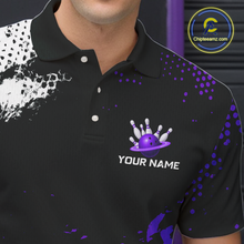 Load image into Gallery viewer, Purple Custom Bowling Shirts for Women Men Bowling Jersey Polo&amp;1/4 Zip Shirt for Team MBL224